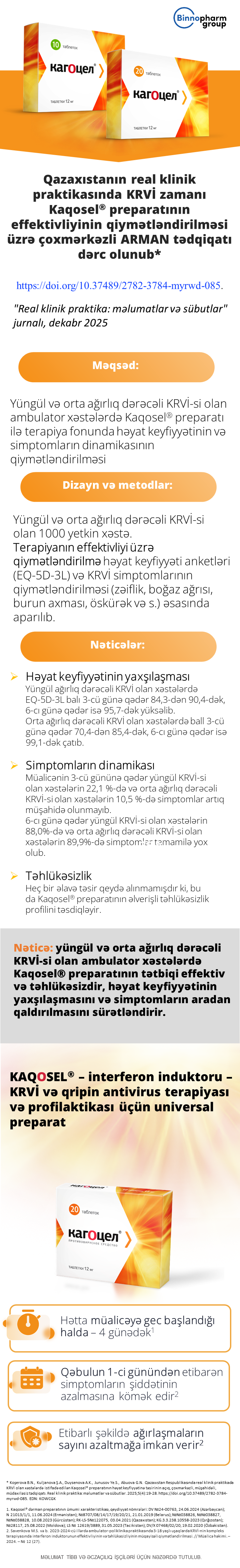 Kaqosel<sup>®</sup>: Arman tədqiqatının nəticələri dərc olunub